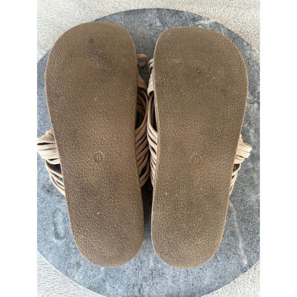 Maurices Womens Size 8 Taupe Slip On Sandals Shoes - Picture 8 of 9